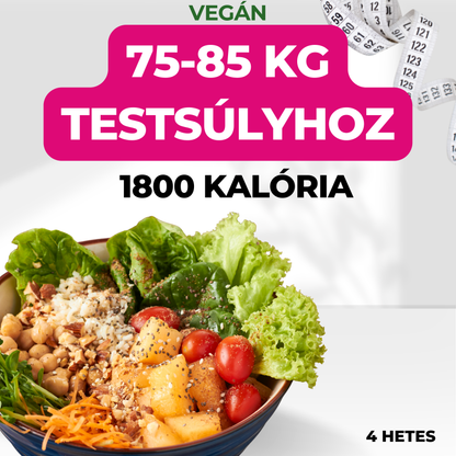 VEGÁN 1800 kalóriás 4 hetes étrend javaslat